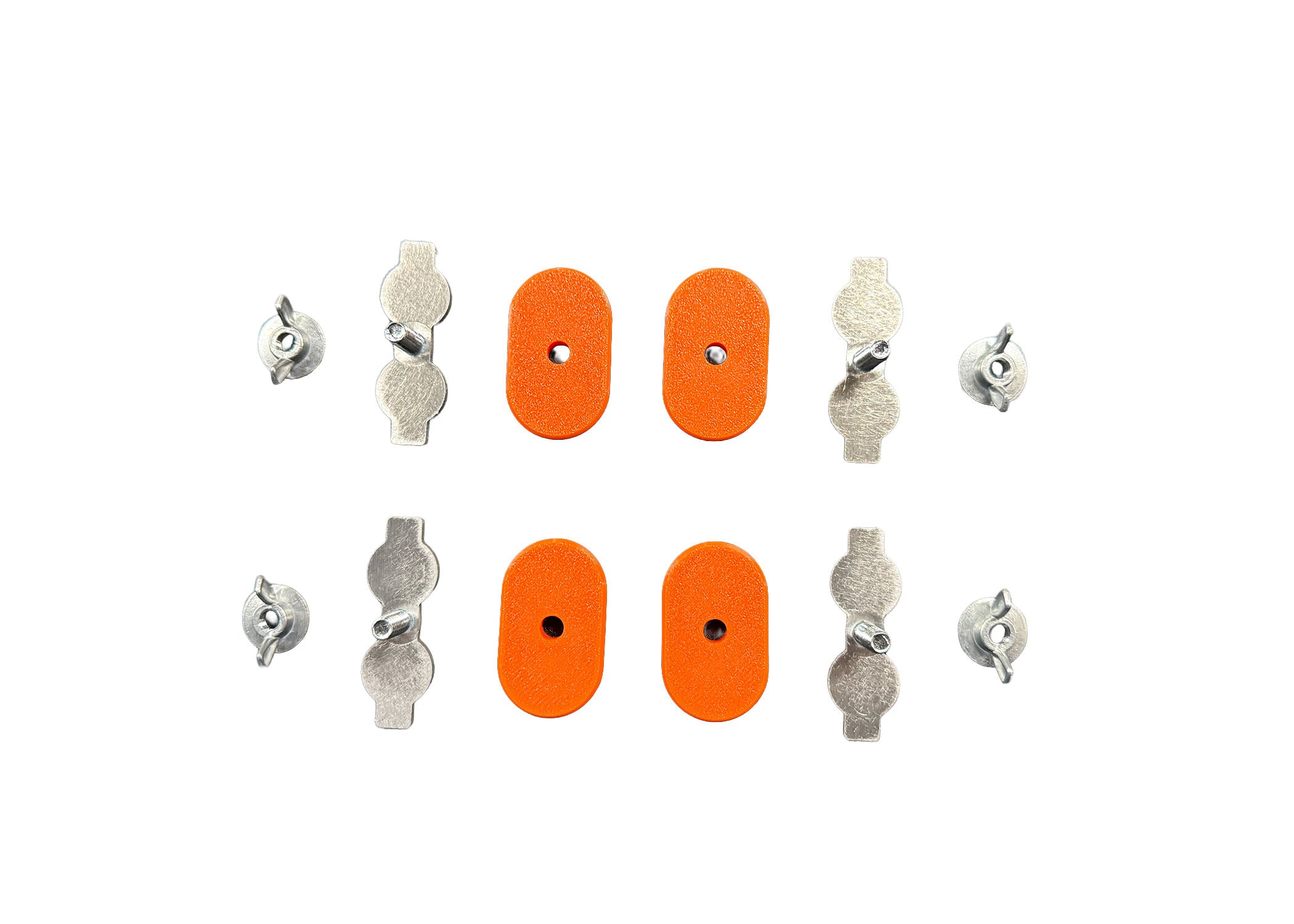 Orange L-Track Brackets for Shelves